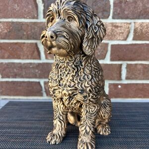 Charming Golden Doodle Statue